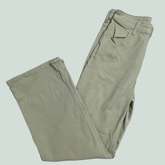 DIVIDED by H&M Women's Light Green Straight Leg Jeans 4 - Picture 1 of 4